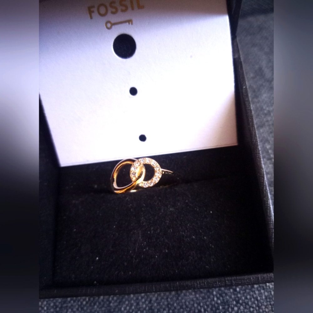 Fossil Gold and Silver Women's Ring